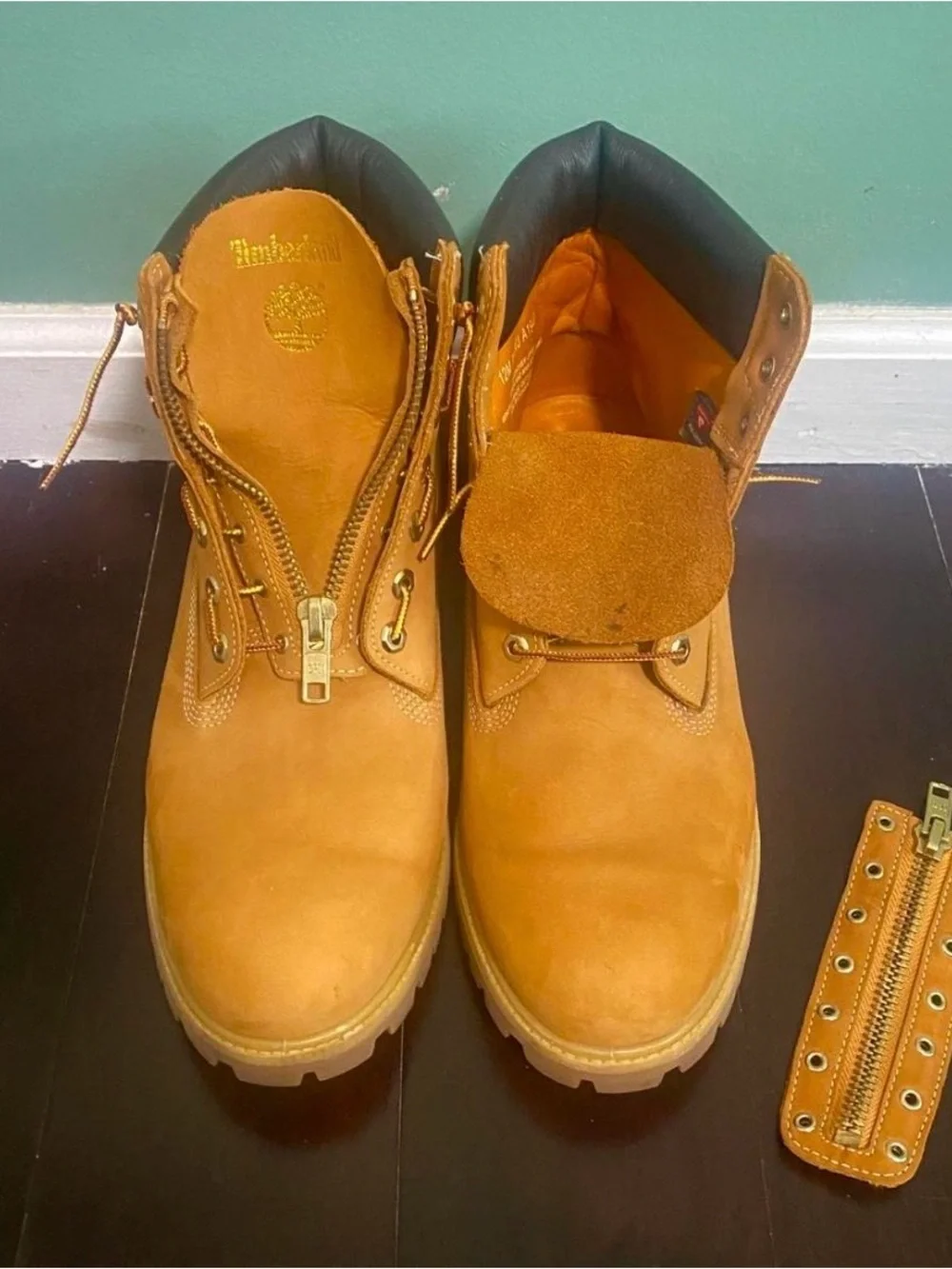 Timberland Boots Exclusive Release With Zipper 6in Tan Used 12M No Box Tan Trend
